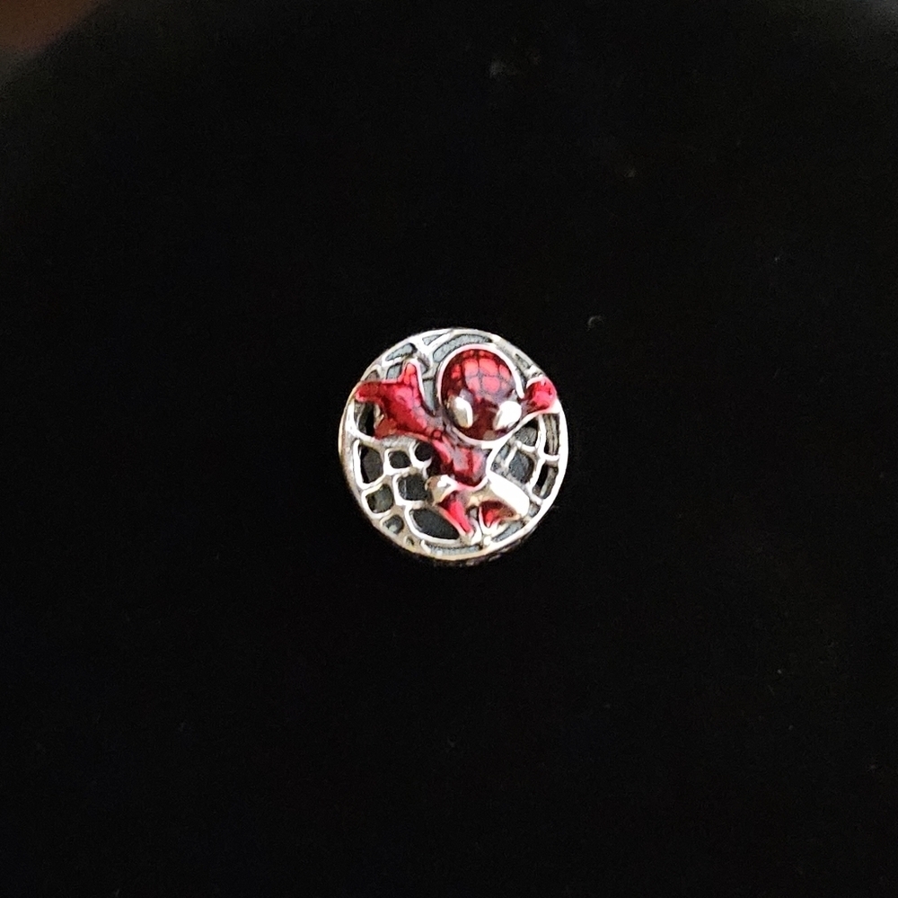 S925 Sterling Silver Spiderman Charm